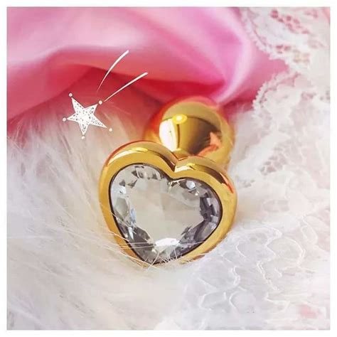 princess plug|Golden Heart Butt Plugs Gold Rhinestone Jewel